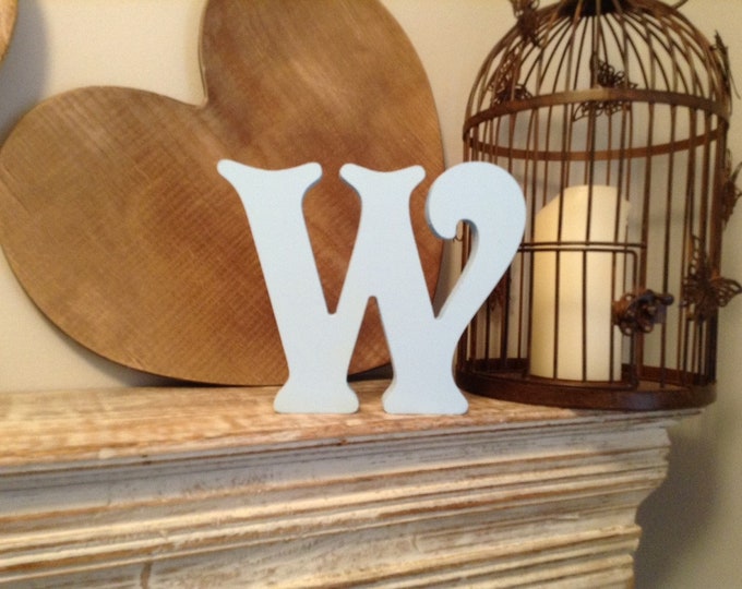 Wooden Letter 'W' - 30cm - Victorian Font - various finishes, standing