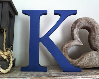 Wooden Letter K – Personalised Name Letter – Nursery Decoration Ideas – Rustic Room Décor – Georgian Style – Decorative - 20cm