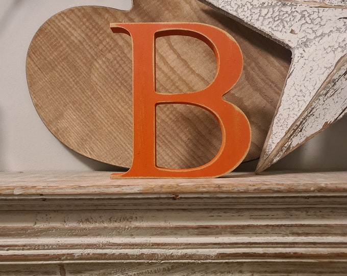 Painted Wooden Letters 'B' -  30cm x 18mm - Georgian Font - various finishes, standing, Decorative Letters