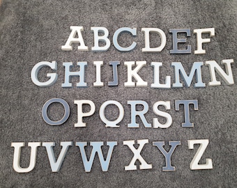 Hand painted Wooden Alphabet - Set of 26 letters, 12cm high
