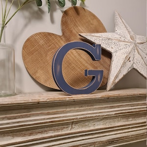Hand-painted Wooden Letter G - Freestanding - Rockwell Font - Various sizes, finishes and colours - 15cm