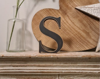 Wooden painted letter - s - Times Font - various finishes, standing - price per letter, lowercase