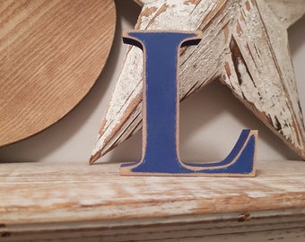 Wooden Letter L  - Freestanding - Georgia Font - 20cm