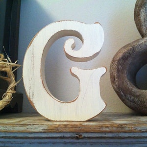 Letra de madera 'G' - 30cm - Fuente victoriana - varios acabados, de pie