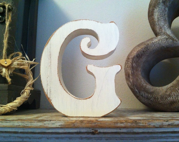 Wooden Letter 'G' - 30cm - Victorian Font - various finishes, standing