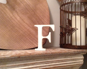 Wooden Letter F: 20cm Georgian Style, Nursery Decor