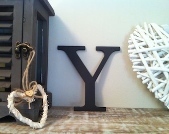Wooden Letter 'Y' -  25cm - Georgian Font - various finishes, standing