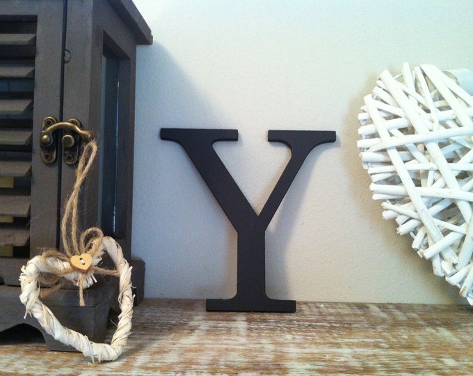 Wooden Letter 'Y' -  25cm - Georgian Font - various finishes, standing