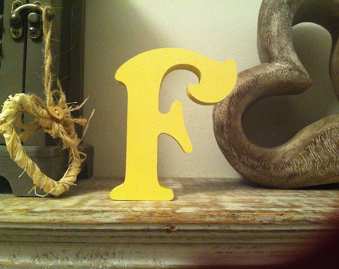 Wooden Letter 'F' - 30cm - Victorian Font - various finishes, standing