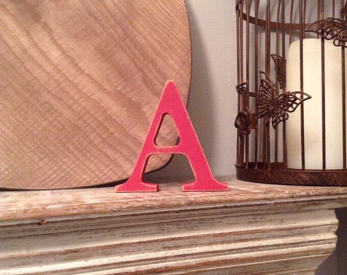 Wooden Letter A – Personalized Name Letter – Nursery Decoration Ideas – Rustic Room Décor – Georgian Style A – Decorative Wooden Sign, 10cm