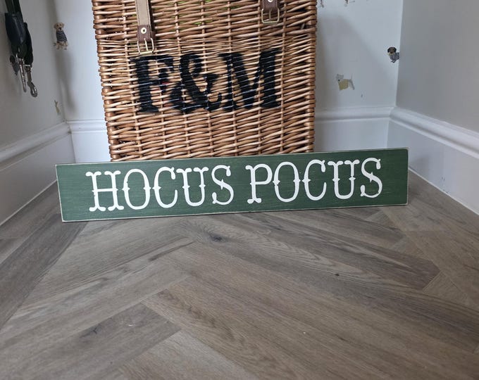 Autumn, Fall, Wooden Sign, Handmade, HOCUS POCUS, 60cm, Halloween Decor, Holiday Decor