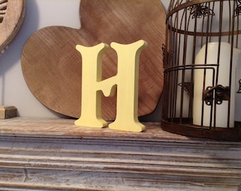 Painted Wooden Letter - H - Victorian Font - Various finishes and colours, standing, 10cm - 30cm