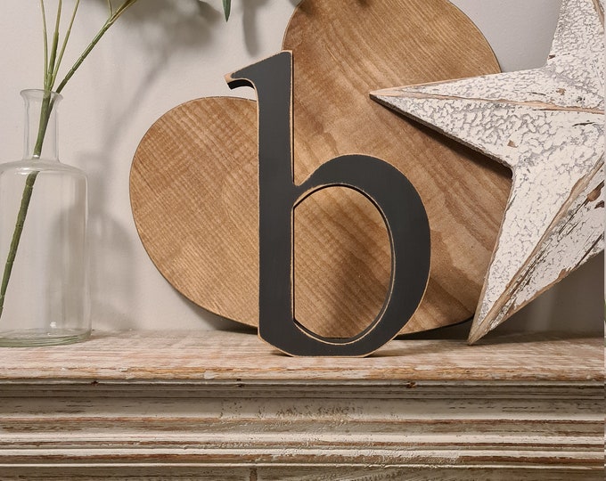 Wooden painted letter - b - Times Font - various finishes, standing - price per letter, lowercase
