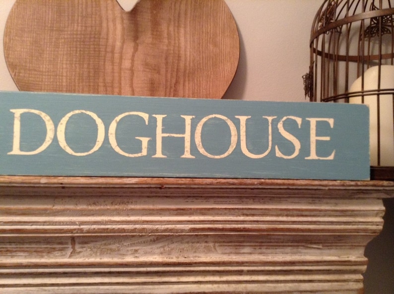 Large Wooden Sign The Dog House 60cm Etsy