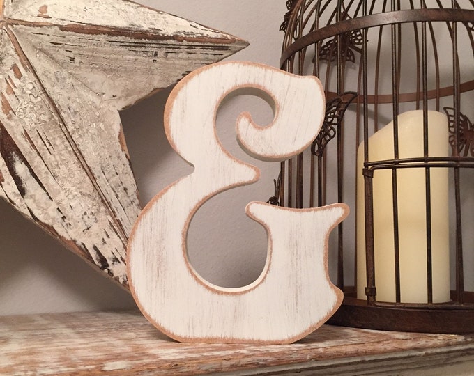 Wooden Letter '&' - ampersand - 30cm - Victorian Font - various finishes, standing