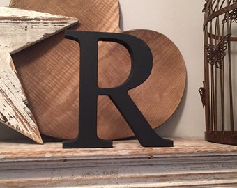 Wooden Letter R – Personalised Name Letter – Nursery Decoration Ideas – Rustic Room Décor – Georgian Style – Decorative - 20cm