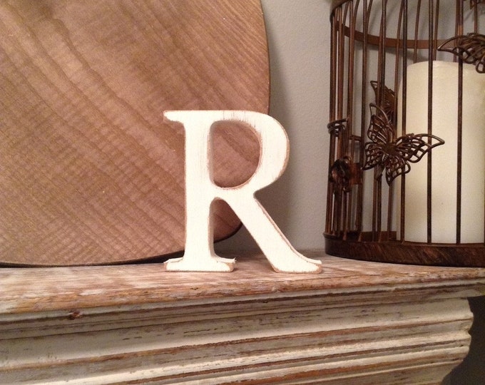 Wooden Letter R , 20cm x 18mm - Freestanding - Georgian Font - Various sizes, finishes and colours,