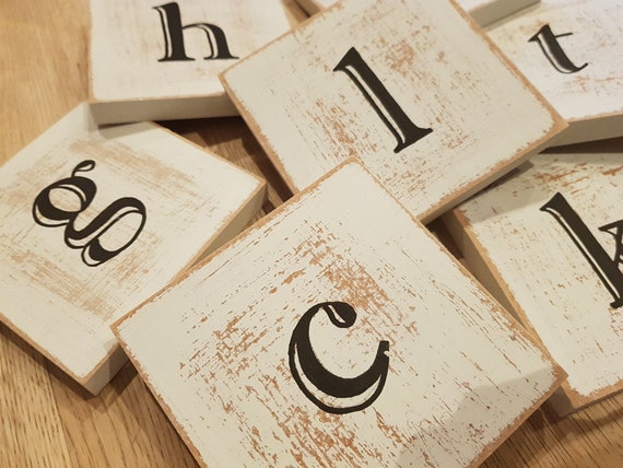 personalised letter blocks