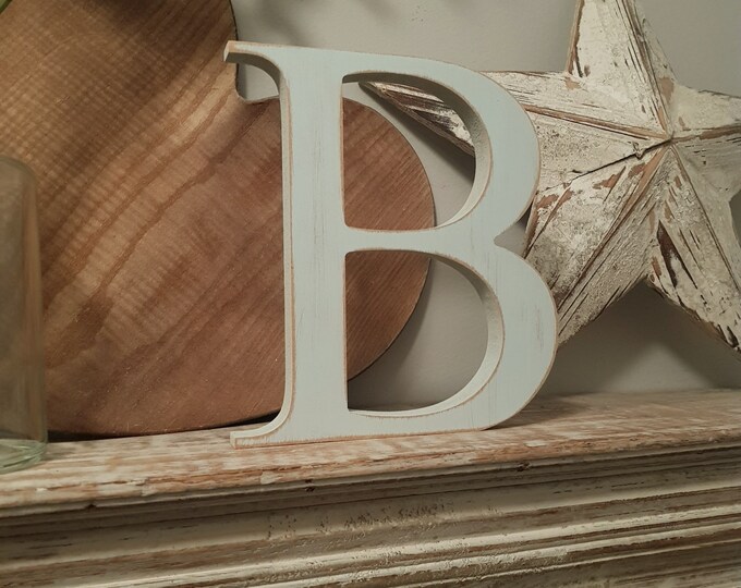 Wooden Letter 'B' -  25cm x 18mm - Georgian Font - various finishes, standing