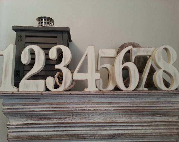 Wedding Table Numbers 1-10 - Standing - Set of 11 - 15cm high - Georgia