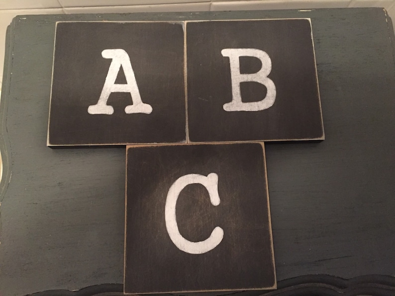 Personalised Letter Block Initial Wooden Letters Monograms Etsy UK