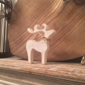 Wooden Standing Reindeer, Medium, 15cm high, other sizes available, any colour, distressed, rustic, price per reindeer