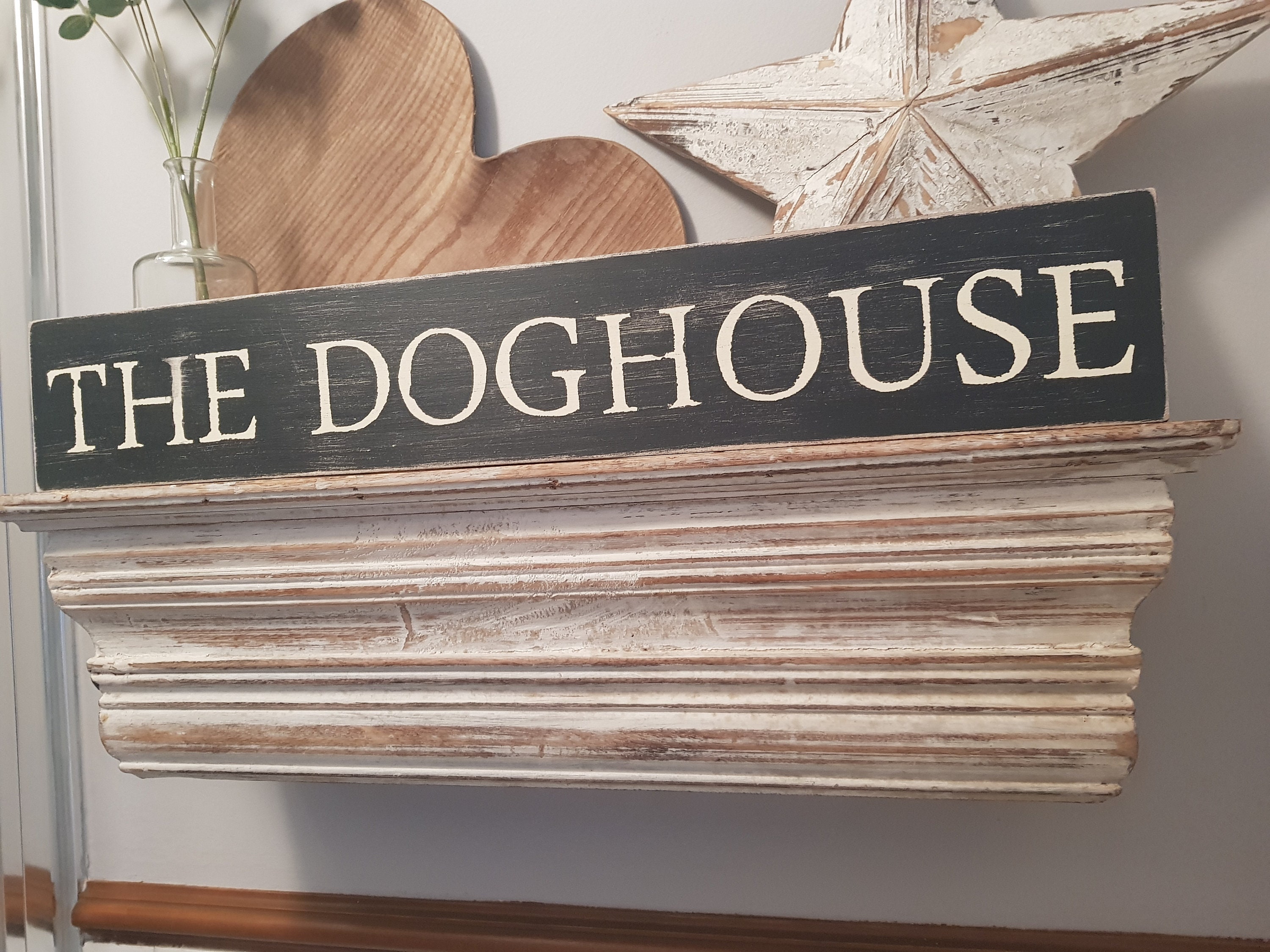 Large Wooden Sign The Dog House 60cm