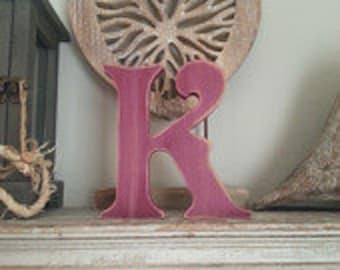 Wooden Letter 'K' - 30cm - Victorian Font - various finishes, standing