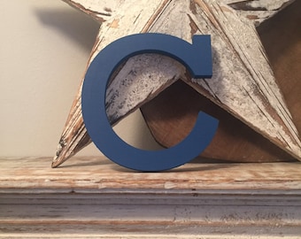 Wooden Letter 'C' - 25cm - Rockwell Font - various finishes, standing