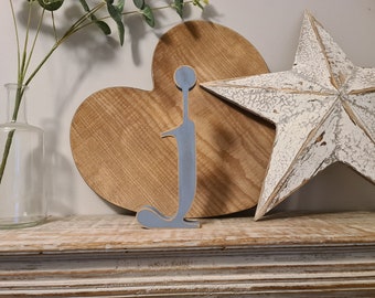 Wooden painted letter - j - Times Font - various finishes, standing - price per letter, lowercase