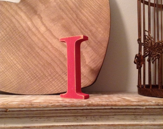 Wooden Letter I - 30cm x 18mm, Freestanding - Georgian Font - Various sizes, finishes and colours
