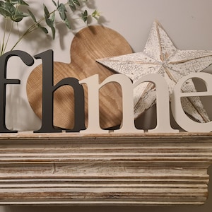 Letras minúsculas de madera - Fuente Times - varios acabados, de pie - precio por letra