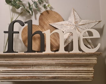 Set of 2 - Wooden lowercase letters- Times Font - various finishes, standing - Set of 2