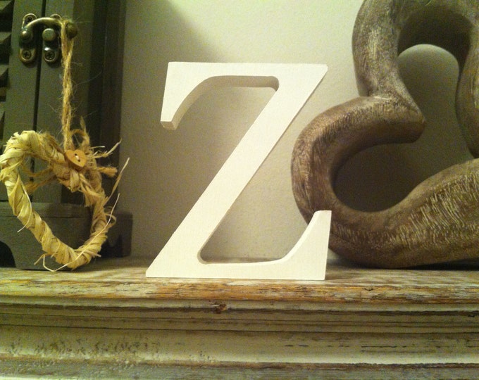 Wooden Letter Z – Personalised Name Letter – Nursery Decoration Ideas – Rustic Room Décor – Georgian Style – Decorative - 20cm