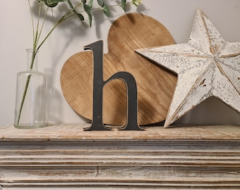 Wooden painted letter - h - Times Font - various finishes, standing - price per letter, lowercase