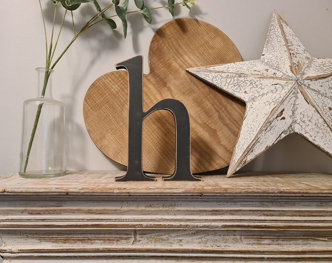 Wooden painted letter - h - Times Font - various finishes, standing - price per letter, lowercase