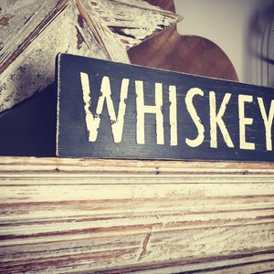 Wooden Sign - WHISKEY - approx 30cm