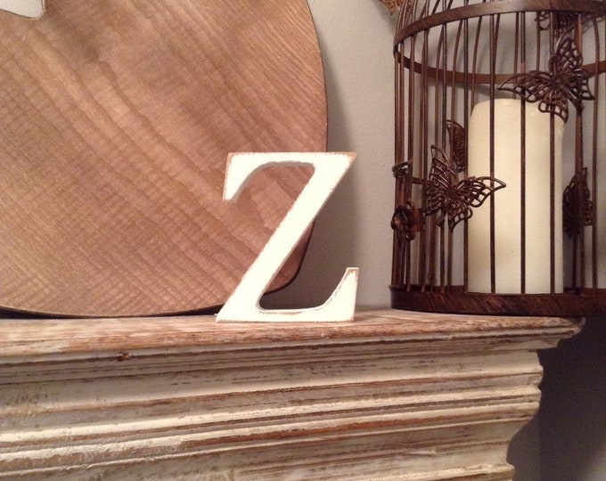 Wooden Letter Z – Personalised Name Letter – Nursery Decoration Ideas – Rustic Room Décor – Georgian Style – Decorative - 30cm