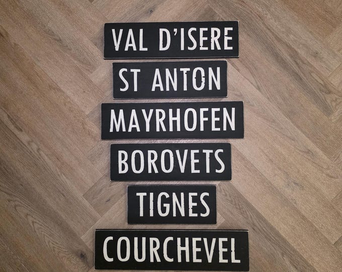 Personalized Ski Resort Sign: Custom Wooden Travel Decor