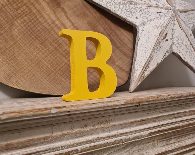 Wooden Letter B – Personalised Name Letter – Nursery Decoration Ideas – Rustic Room Décor –  Cherokee Style B – Decorative Wooden Sign