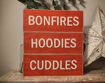 Set of 3 Wooden Cosy Signs, Chalet, Lodge, Apartment Decor, Fall Decor? Autumn Decor? Cold Season, Snuggle Season, Fun Home Decor