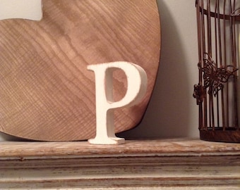 Wooden Letter 'P' - 15cm - Georgian Font - various finishes, standing