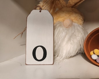 Personalized Wooden Letter Gift Tag: Custom Stocking Tag (16cm)