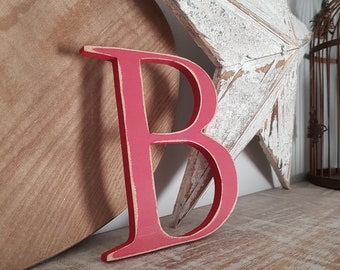 Darryy Log Natural - Lettere in legno, 10 cm, grandi lettere in legno per fai da te