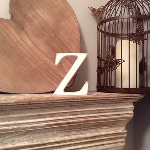 Letra de madera 'Z' - 15cm - Fuente georgiana - varios acabados, de pie