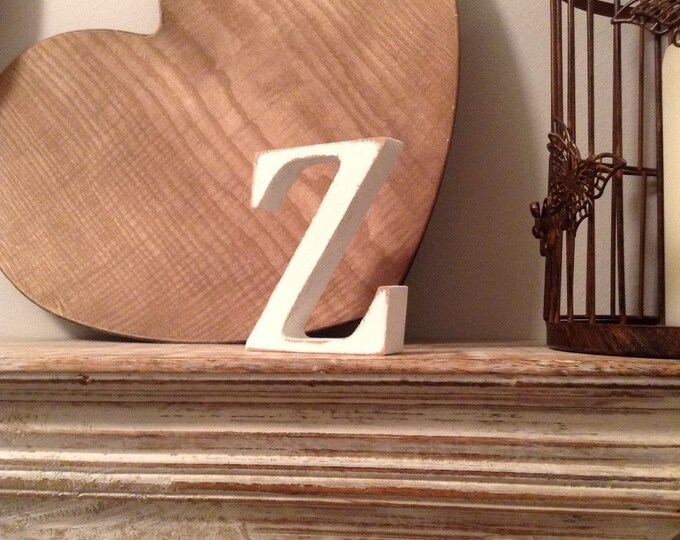 Wooden Letter 'Z' -  25cm - Georgian Font - various finishes, standing