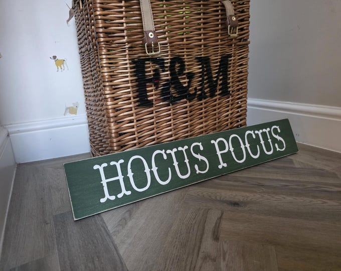 Autumn, Fall, Wooden Sign, Handmade, HOCUS POCUS, 60cm, Halloween Decor, Holiday Decor