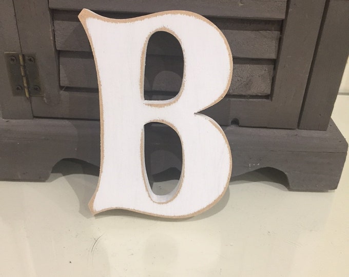 Wooden Letter B – Personalised Name Letter – Nursery Decoration Ideas – Rustic Room Décor – Fairytale Style B – Decorative Wooden Sign