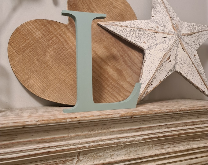 Wooden Letter 'L' -  25cm x 18mm - Georgian Font - various finishes, standing