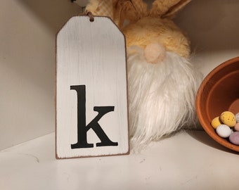 Personalized Wooden Gift Tag: Hand Lettered Stocking Tag (16cm)